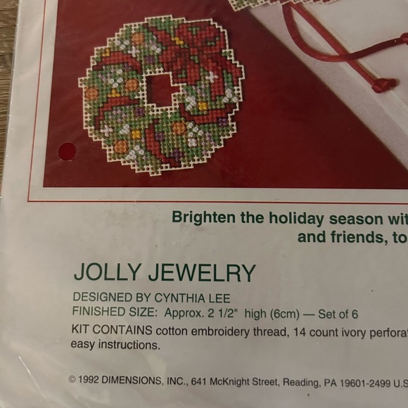 Sunset Jolly Jewelry Plasticpoint Kit #19010 Christmas 1992 Dimensions Sealed - Picture 6 of 6